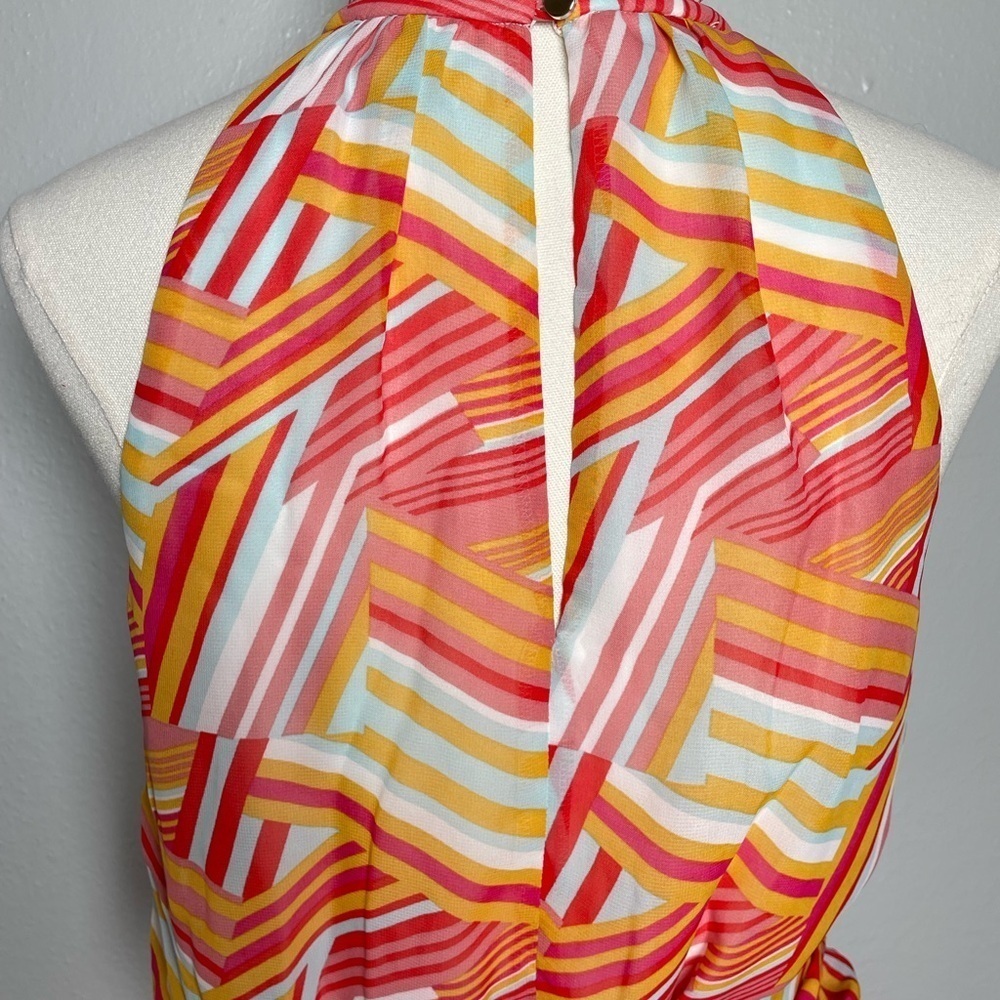 Julia Jordan Women's Printed Mock-Neck Tier Maxi Dress Size 4 Retro 70’s Boho - Picture 11 of 11